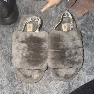 UGG Women's Charcoal Plush Slippers